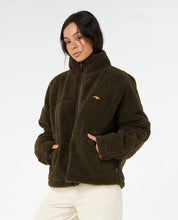 Load image into Gallery viewer, Cala Nights Sherpa Jacket - Black / Olive