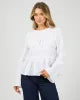 Load image into Gallery viewer, Lou Lou Tie LS Top - White