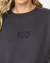 Load image into Gallery viewer, Surf Staple Relaxed Crew - Washed Black