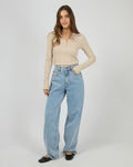 Load image into Gallery viewer, Aria Knit Long Sleeve Top - Oat