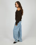 Load image into Gallery viewer, Off Shoulder Knit Jumper - Choc