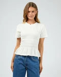 Load image into Gallery viewer, Lipa Ruched Top - Vintage White