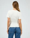 Load image into Gallery viewer, Lipa Ruched Top - Vintage White