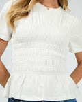 Load image into Gallery viewer, Lipa Ruched Top - Vintage White