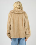 Load image into Gallery viewer, Sable Faux Fur Zip Coat - Multi
