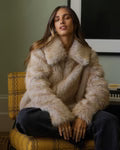 Load image into Gallery viewer, Sable Faux Fur Zip Coat - Multi