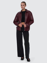 Load image into Gallery viewer, Elka Leather Jacket - New Maroon
