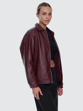 Load image into Gallery viewer, Elka Leather Jacket - New Maroon