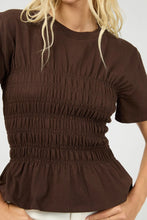 Load image into Gallery viewer, Lipa Ruched Top - Brown