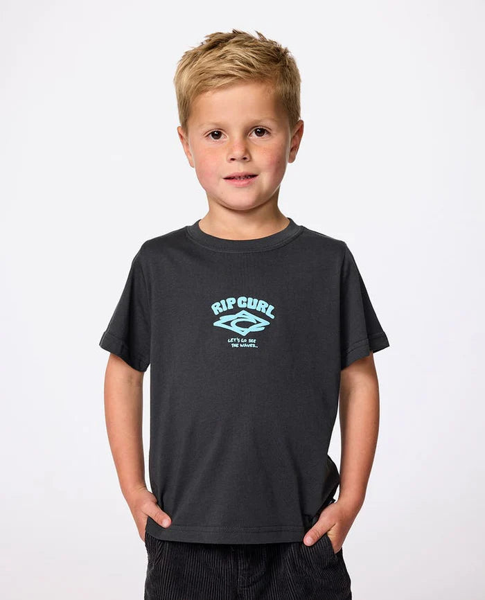Wave Dayz Logo Tee - Washed Black