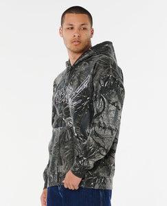 Rip Script Camo Hood - Charcoal