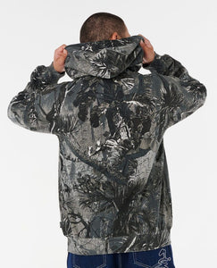 Rip Script Camo Hood - Charcoal