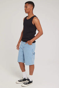 11'' Relaxed Fit Carpenter Denim Short - Light Indigo