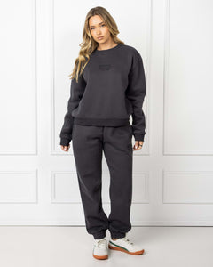 Surf Staple Relaxed Crew - Washed Black