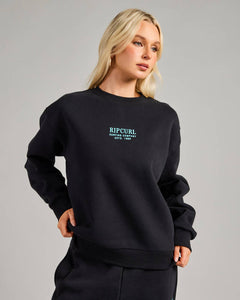 Surf Staple Relaxed Crew - Black