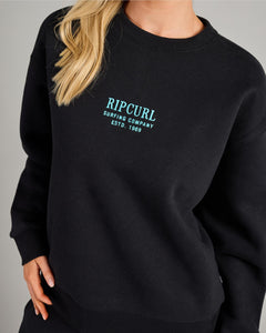 Surf Staple Relaxed Crew - Black