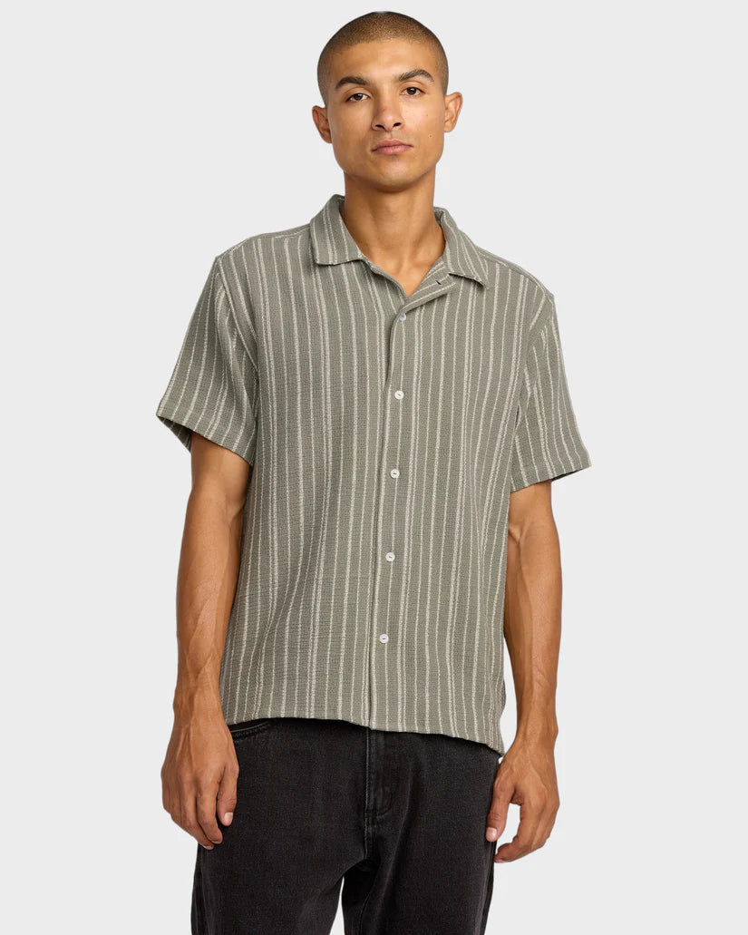 Vacancy Stripe SS - Light Olive