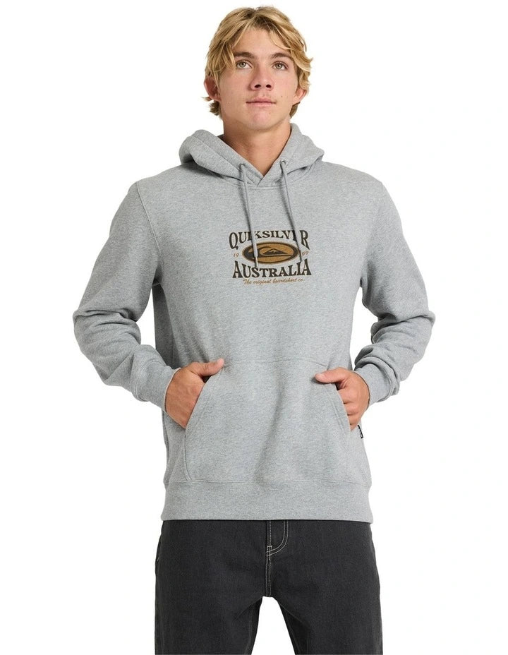 Retro Lock Up Hoodie - Grey Heather