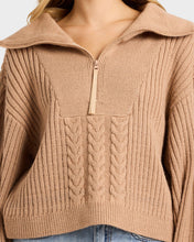 Load image into Gallery viewer, Sun Zippy Sweater - Truffle
