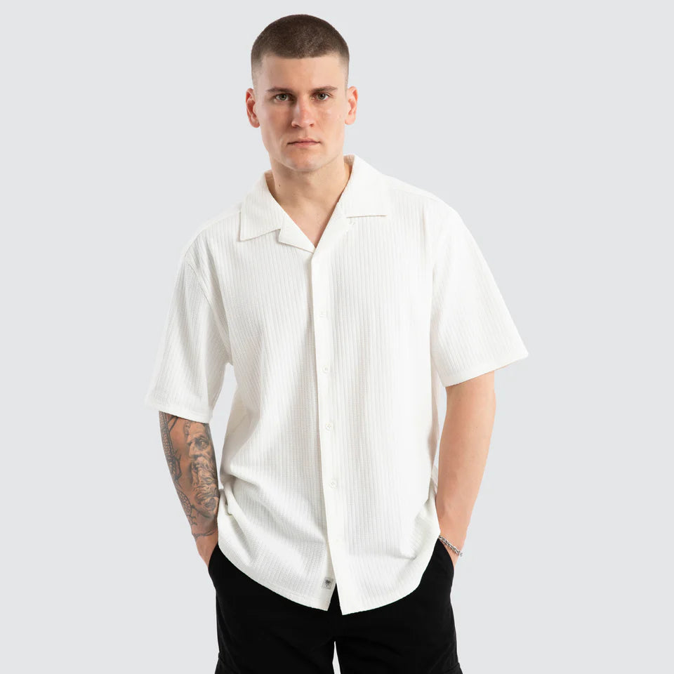 Casanova Cropped Resort Shirt - White