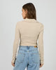 Aria Knit Long Sleeve Top - Oat