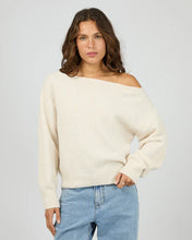 Load image into Gallery viewer, Off Shoulder Knit Jumper - Oat
