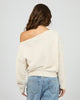 Off Shoulder Knit Jumper - Oat
