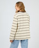 Stripe LS Tee - Chocolate