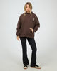 Serene Relaxed Hoodie - Brown