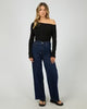 Kylie Off Shoulder L/S Top - Black
