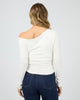 Kylie Off Shoulder L/S Top - White