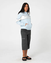 Load image into Gallery viewer, Kinetic Oversized Hooded Fleece - Retro Blue/Egret

