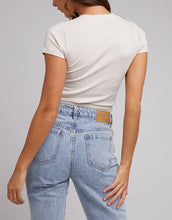 Load image into Gallery viewer, Bella Crop Tee - Oatmeal
