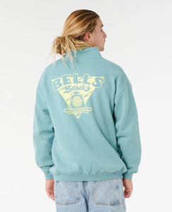 Bells Ninety 1/4 Zip Crew - Blue Lagoon