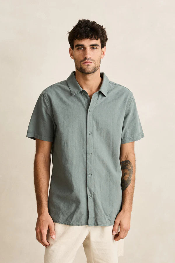 Classic Linen SS Shirt - Silver Pine