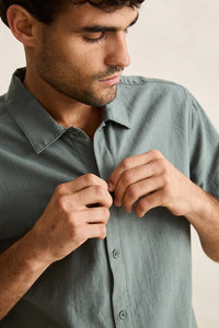 Classic Linen SS Shirt - Silver Pine