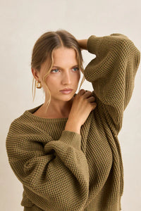 Classic Knit Jumper - Olive