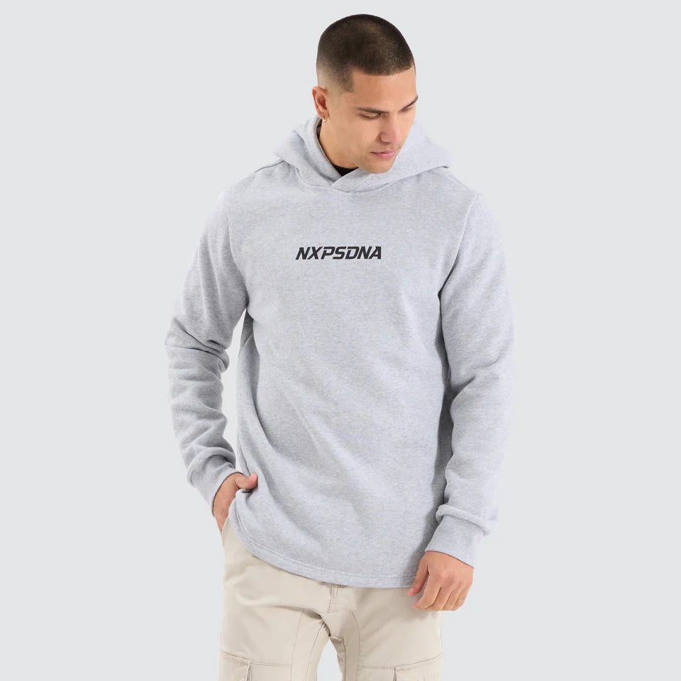 Centaur Dual Curved Hoodie - Grey Marle