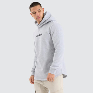 Centaur Dual Curved Hoodie - Grey Marle