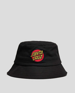 Classic Dot Patch Bucket Hat - Black