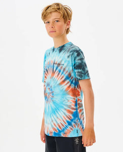 Cosmic Tides Tie Dye Tee - Aqua