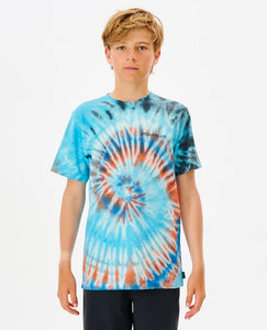 Cosmic Tides Tie Dye Tee - Aqua