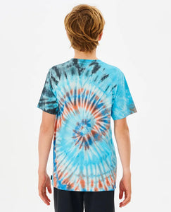 Cosmic Tides Tie Dye Tee - Aqua