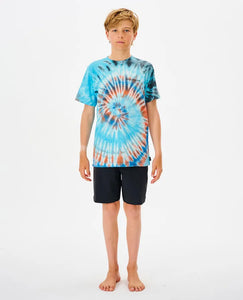 Cosmic Tides Tie Dye Tee - Aqua