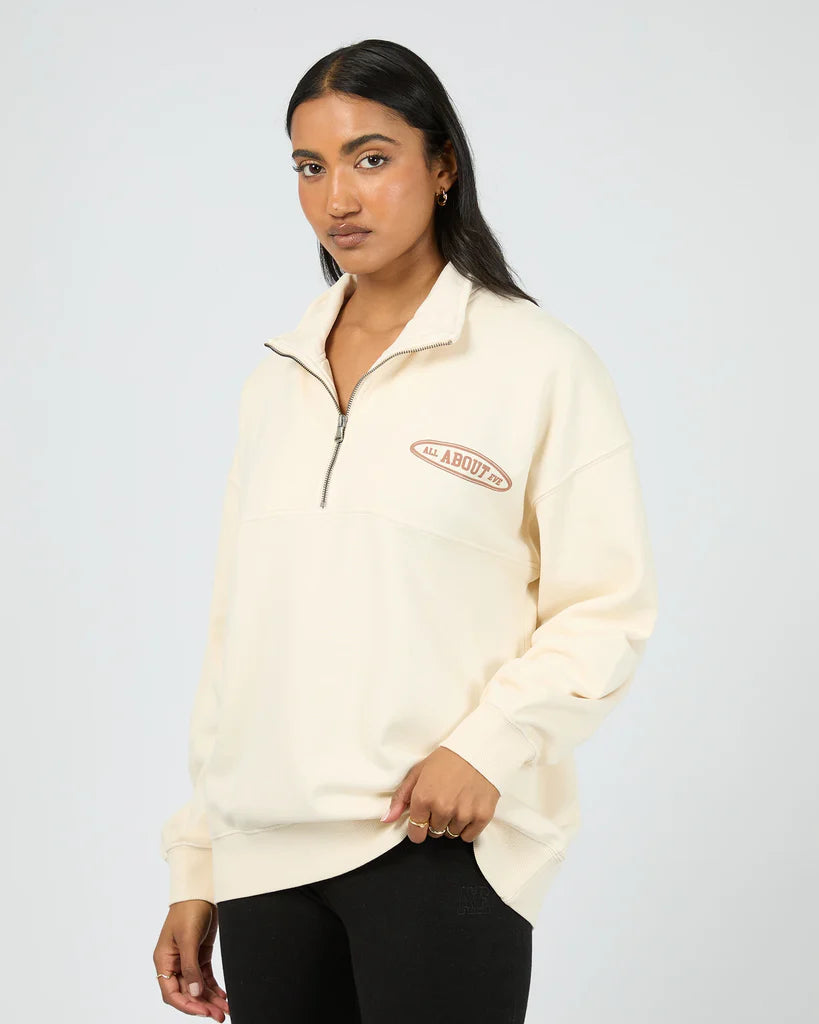 Elevated Relaxed 1/4 Zip - Vanilla