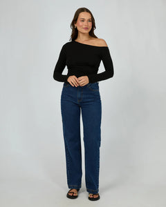 Evie Ruched Long Sleeve - Black