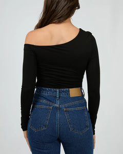 Evie Ruched Long Sleeve - Black