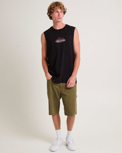 Fire Boy Muscle Tee - Black