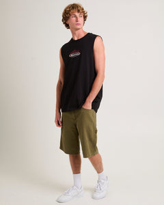 Fire Boy Muscle Tee - Black