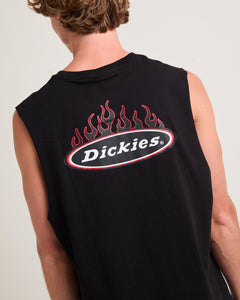 Fire Boy Muscle Tee - Black